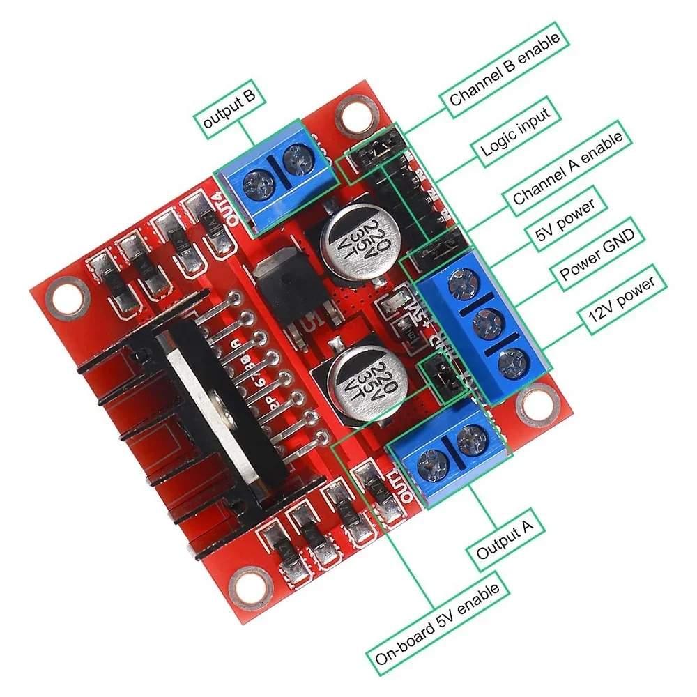 L298N DC Motor Treiber Modul L298N Schrittmotor Smart Car Robot – Bild 4