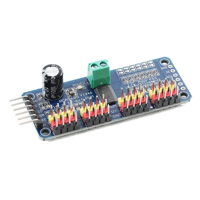16-Kanal 12-Bit PWM Servo-Treiber - I2C-Schnittstelle - PCA9685 für Arduino Raspberry Pi DIY