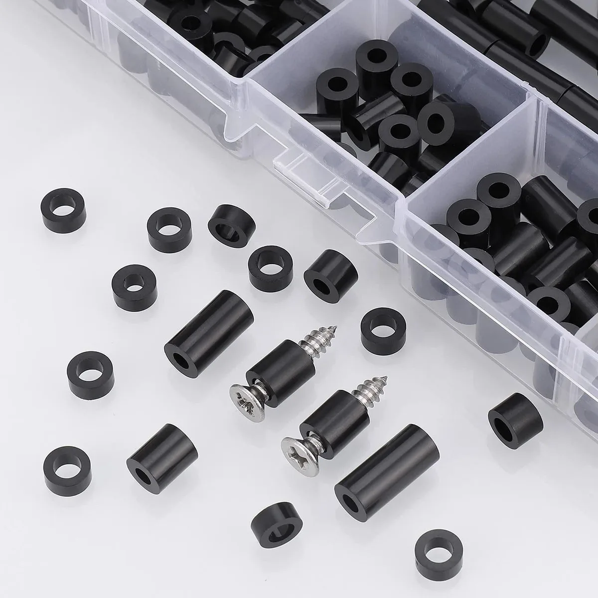 Schwarzes Nylon-Abstandshalter-Set M3 M4, runde Abstandshalter – Bild 3