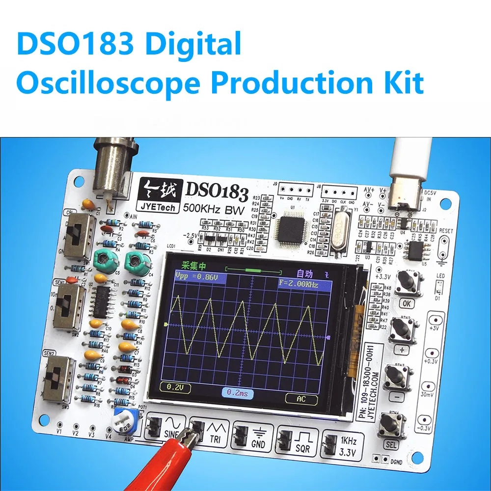 Oszilloskop Elektronik-Lötset DSO183 Digitales Oszilloskop DIY-Kit 5V – Bild 2