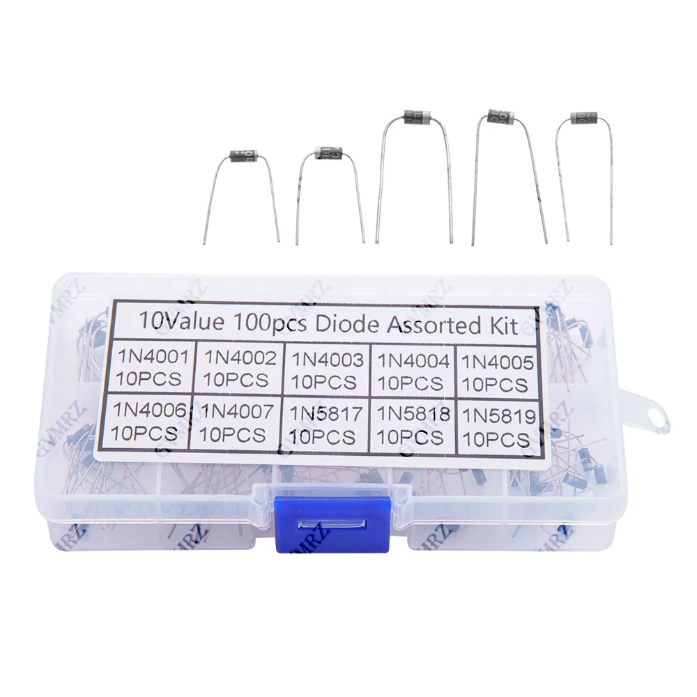 10 Werte Gleichrichterdioden-Sortiment-Set 1N4001 1N4002 (100 Stück) – Bild 5