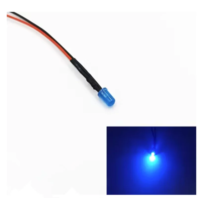 10/PCS 3mm 5mm LED 3-12V 20cm Vorverdrahtet Weiß Rot Grün Blau Gelb – Bild 4