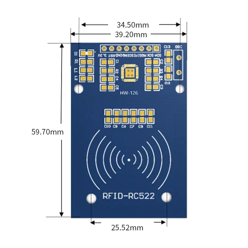 MFRC-522 rc522 rfid rf sensor modul zu senden s50 fudan karte, uhr – Bild 5