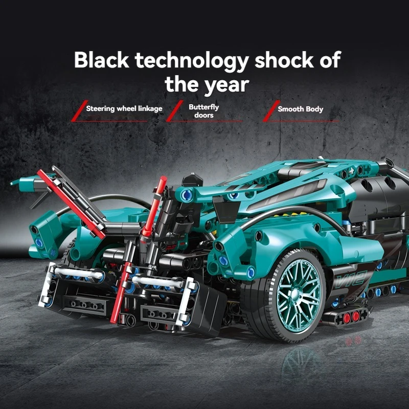 Technisches Rennwagen-Bausteinset V12 Supercar – Bild 5