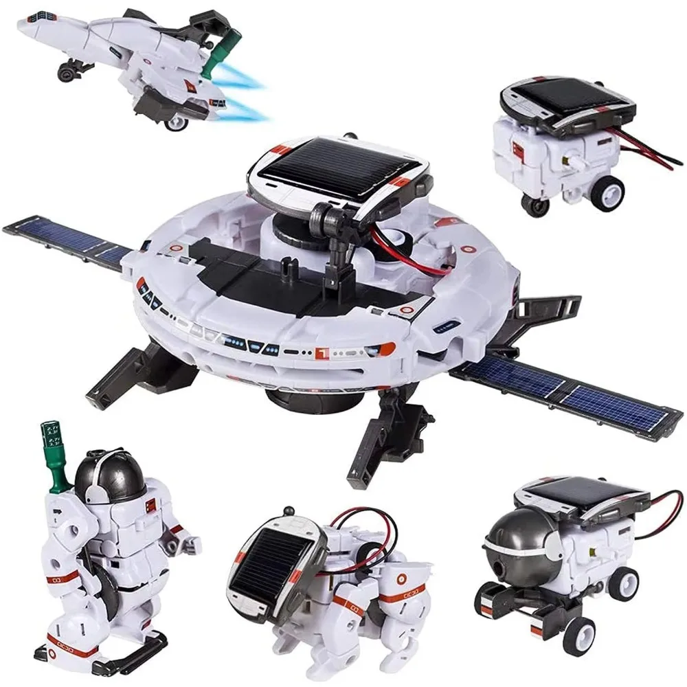 6-in-1 STEM Solar Roboter Kit Spielzeug Geschenke für Kinder Pädagogisches Gebäude Wissenschaftsexperiment Set