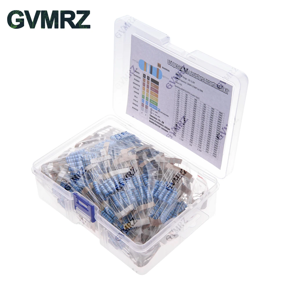 1/4 W 1/8 W 1/2 W 1 W 2 W Metallschichtwiderstandssatz 130 Werte 0,125 – Bild 6