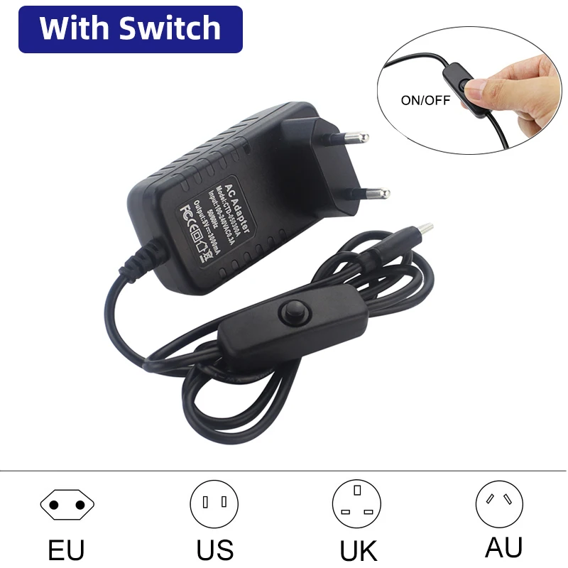 5 V 3 A Raspberry Pi 4 Netzteil USB Typ C Port 100-240 V Netzteil – Bild 3