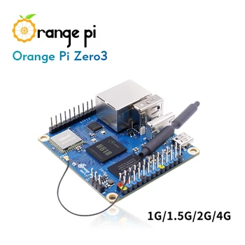 Orange Pi Zero 3 1G 1,5G 2G 4G RAM Allwinner H618 64-Bit 16 MB SPI Flash Dual Band WiFi5+BT5.0 Gigabit LAN