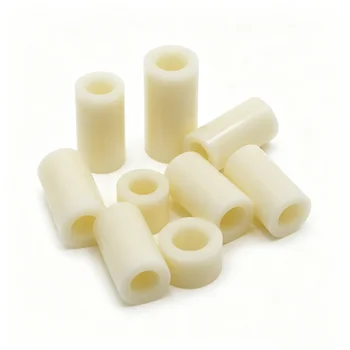 M3 M4 M5 M6 M8 Weiße Nylon-Abstandshalter ohne Gewinde, ABS Runde Hohlscheibe, PCB-Platinen-Bolzen