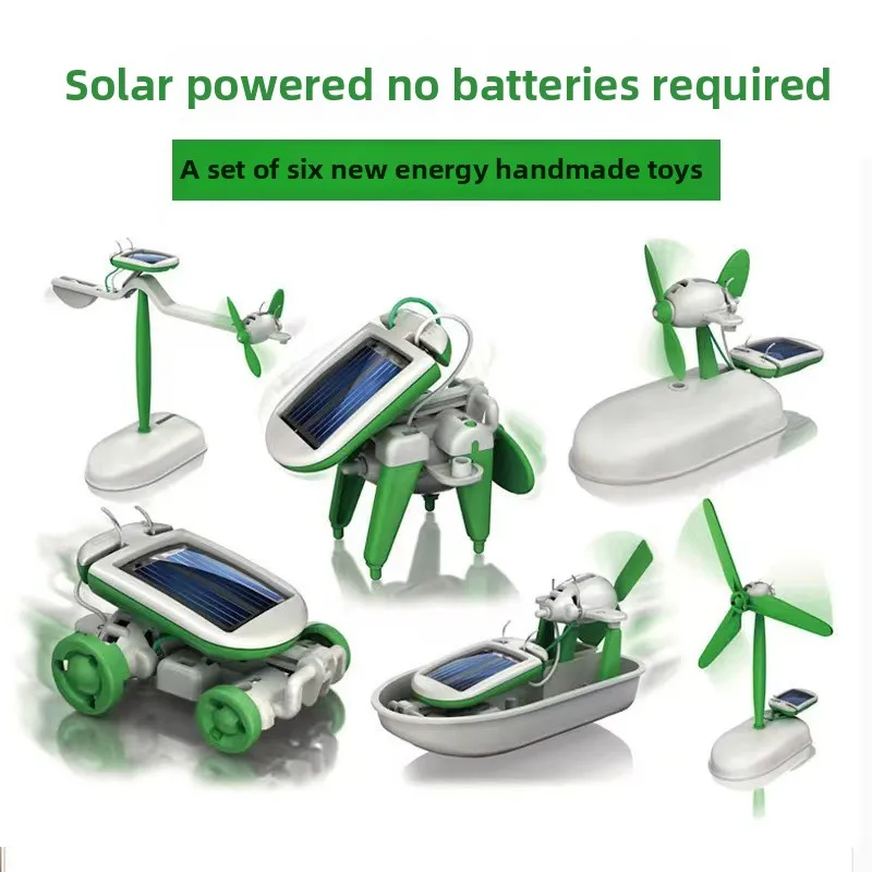 Roboter-Kits, 6-in-1, DIY-Solarroboter, wissenschaftliches Experiment, kreative Physik