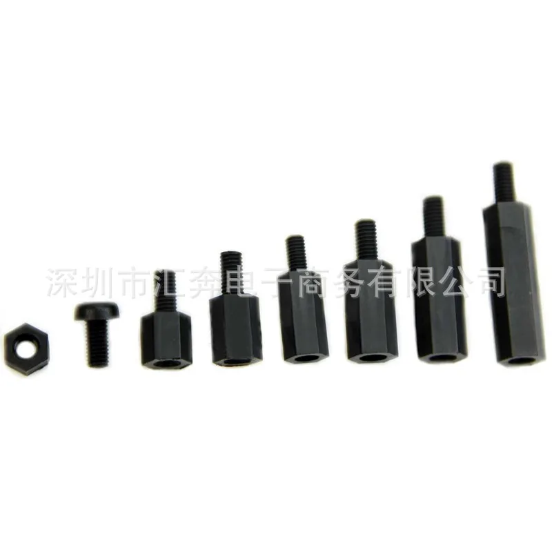 M3 Mixed Weiblich Männlich Hex Abstand Schrauben Set Nylon (180 Stück) – Bild 2