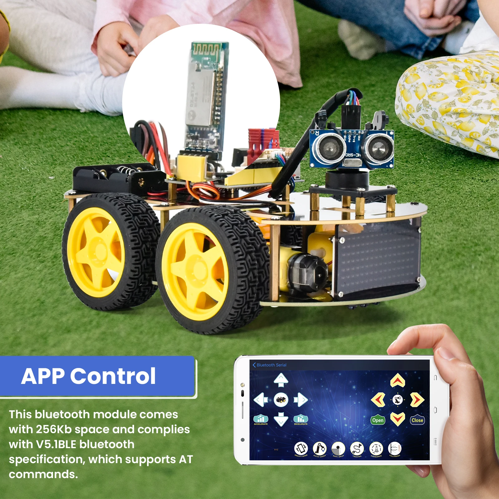 Keyestudio 4WD Multi BT Smart Car für Arduino Kit Roboter Verbesserte – Bild 4