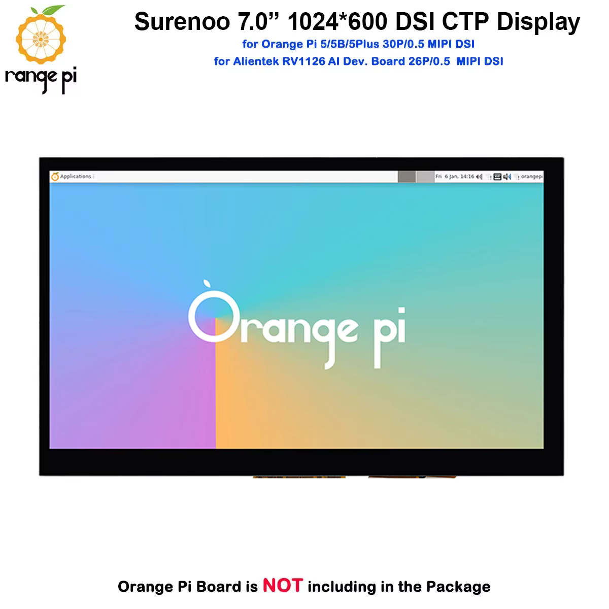 7,0 Zoll 1024*600 IPS TFT MIPI DSI Multi-Touch Kapazitives Touchpanel LCD-Modul Display Monitor Bildschirm