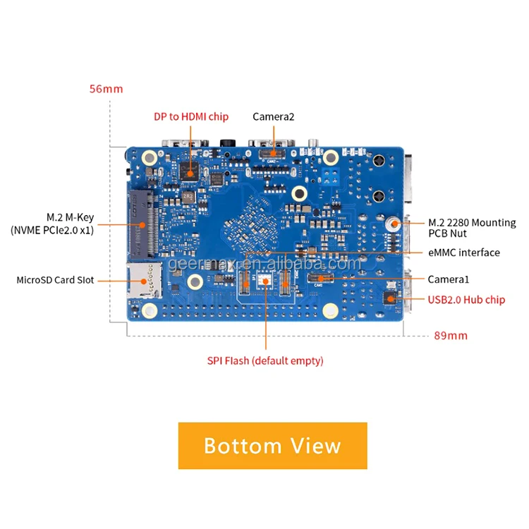 Orange Pi 5 Pro 4 GB 8 GB 16 GB RAM Entwicklungsboards LED-LÜFTER RTC – Bild 3