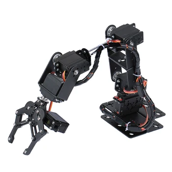 6-DOF Roboterarm-DIY-Kit Multi-Freedom-Roboter-Servo-Greifmaschine Bildungsbauset (ohne Servo)