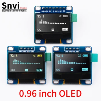 0,96 Zoll OLED-Display 128x64 I2C IIC SSD1306 Modul Weiß Blau Gelb-Blau 12864 Mini-LCD-Bildschirm Kompatibel