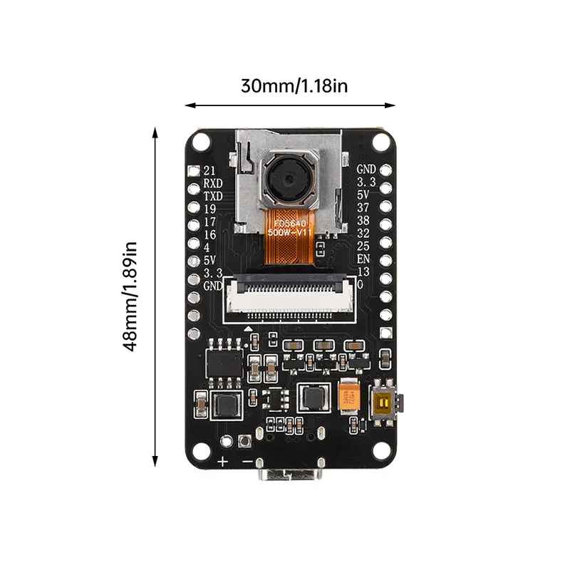 OV5640 ESP32 CAM Kameramodul-Kit Autofokus AF-72mm 2,4 GHz WiFi – Bild 4