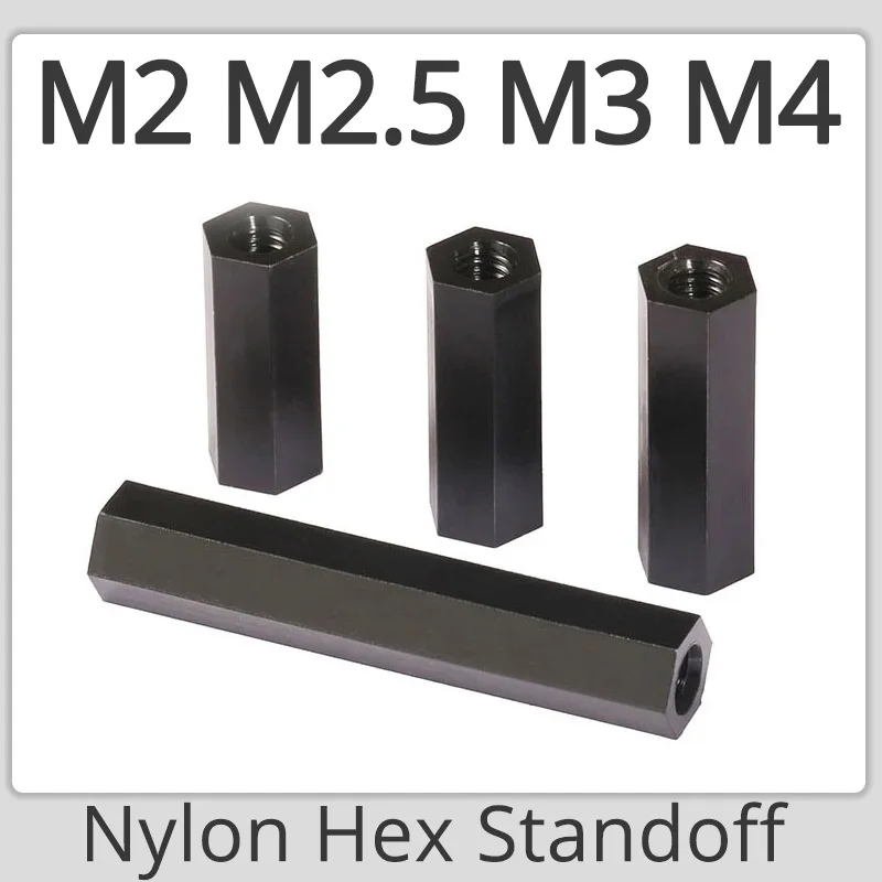 M2 M2,5 M3 M4 Schwarz Weiß Nylon Sechskant-Abstandsschraube PC Compuer – Bild 3