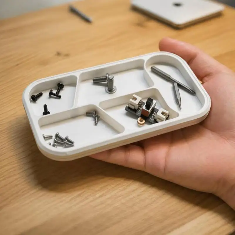 Teileaufbewahrungsfach, Sortierbox für elektronische Komponenten und Schrauben, Desktop-Organizer für kleine
