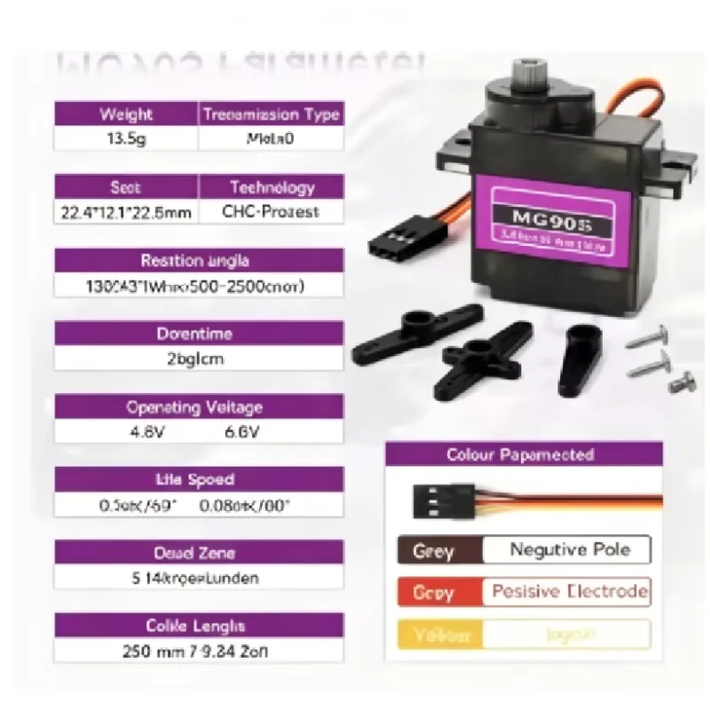 MG90S Servo Vollmetallgetriebe 9g SG90 Verbesserte Version – Bild 5
