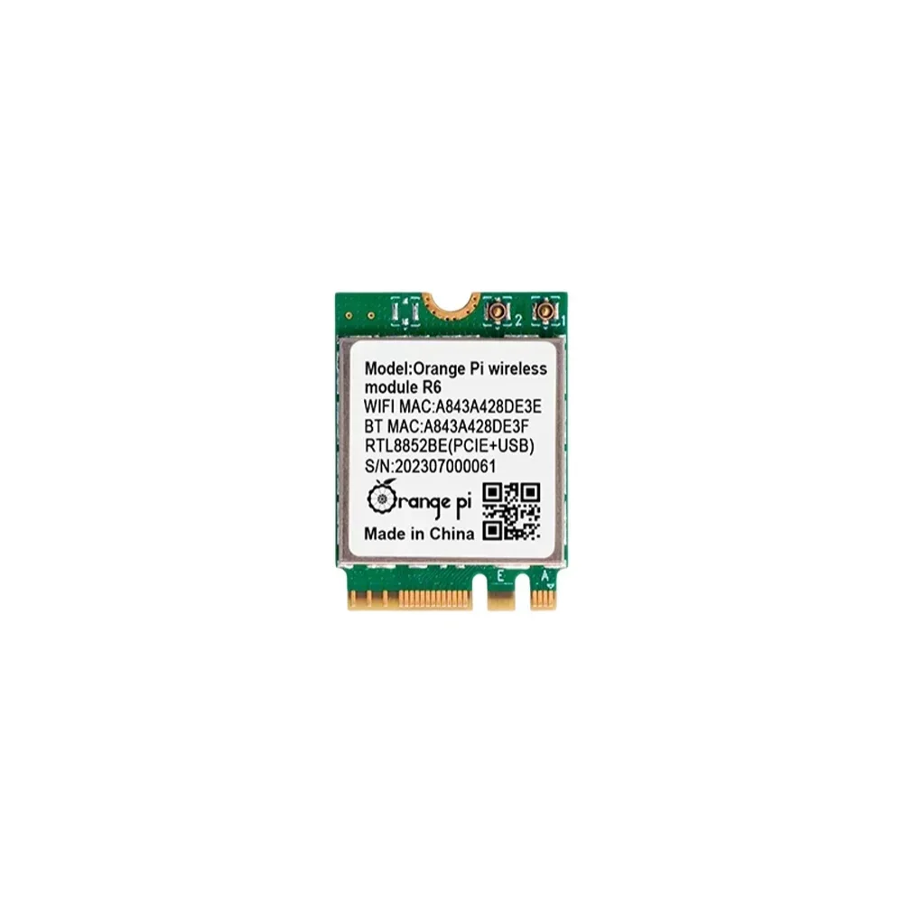 Orange Pi R6 WiFi-Modul 2,4 G/5 G Dualband Wi-Fi6 + BT5.2 mit PCIE für OPi 5 Plus Board M.2