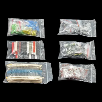 Elektronische Komponenten Kits Metallfilm Widerstand Sortiment Kit LED Dioden Elektrolytkondensator Keramik