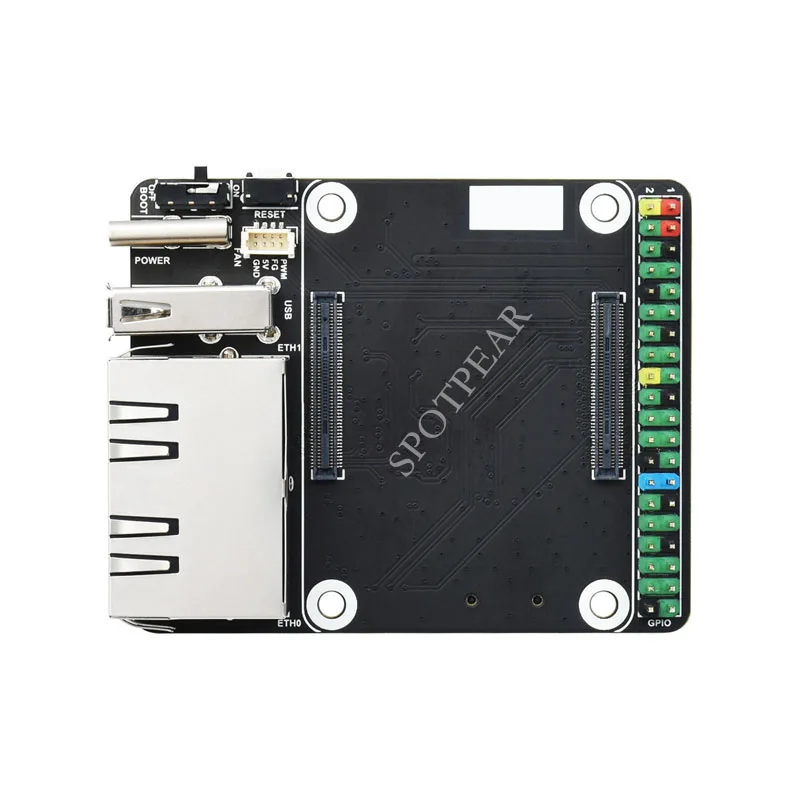 Raspberry Pi Rechen Modul 4 CM4 IO Board Dual Gigabit Ethernet Mini – Bild 3