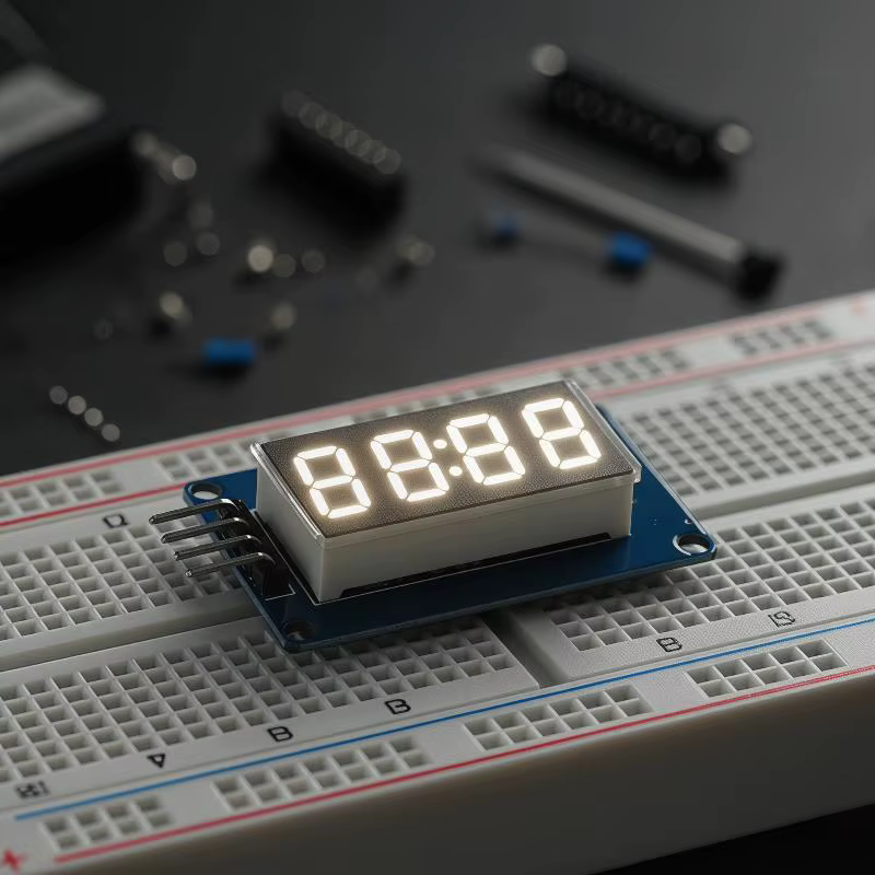 TM1637 4-Bit-Digital-LED-Anzeigemodul für 7-Segment-0,36-Zoll-Uhr, rote Anodenröhre, vier Serielle