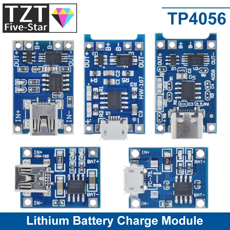 5V 1A 18650 TP4056 Lithium-Batterie Ladegerät Modul Lade (10 Stück) – Bild 2