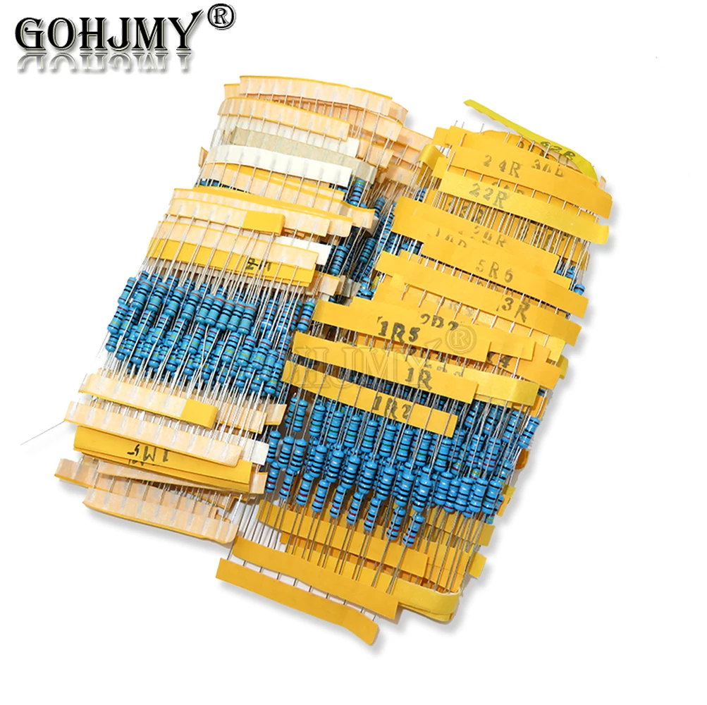 1/2W 0,5 W 1% 1R ~ 3M Ohm 130 Werte Metall Film (1300 Stück) – Bild 2