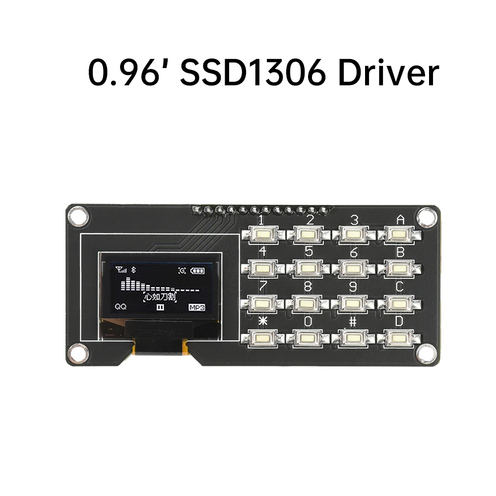 0,96/1,3 Zoll OLED Display SSD1315 SSD1306 SH1106 mit 4x4 Tastatur 16P – Bild 4