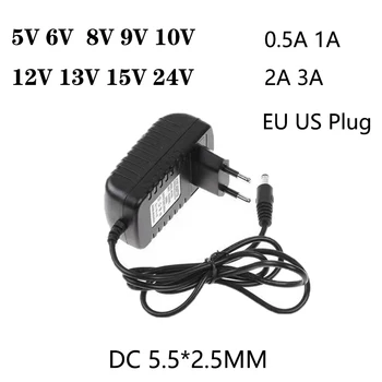 AC DC 5V 9V 12 Volt Netzteil 110V 220V zu 5V 6V 8V 12V 13V 15V 24V 1A 2A 3A Universal-Netzadapter EU