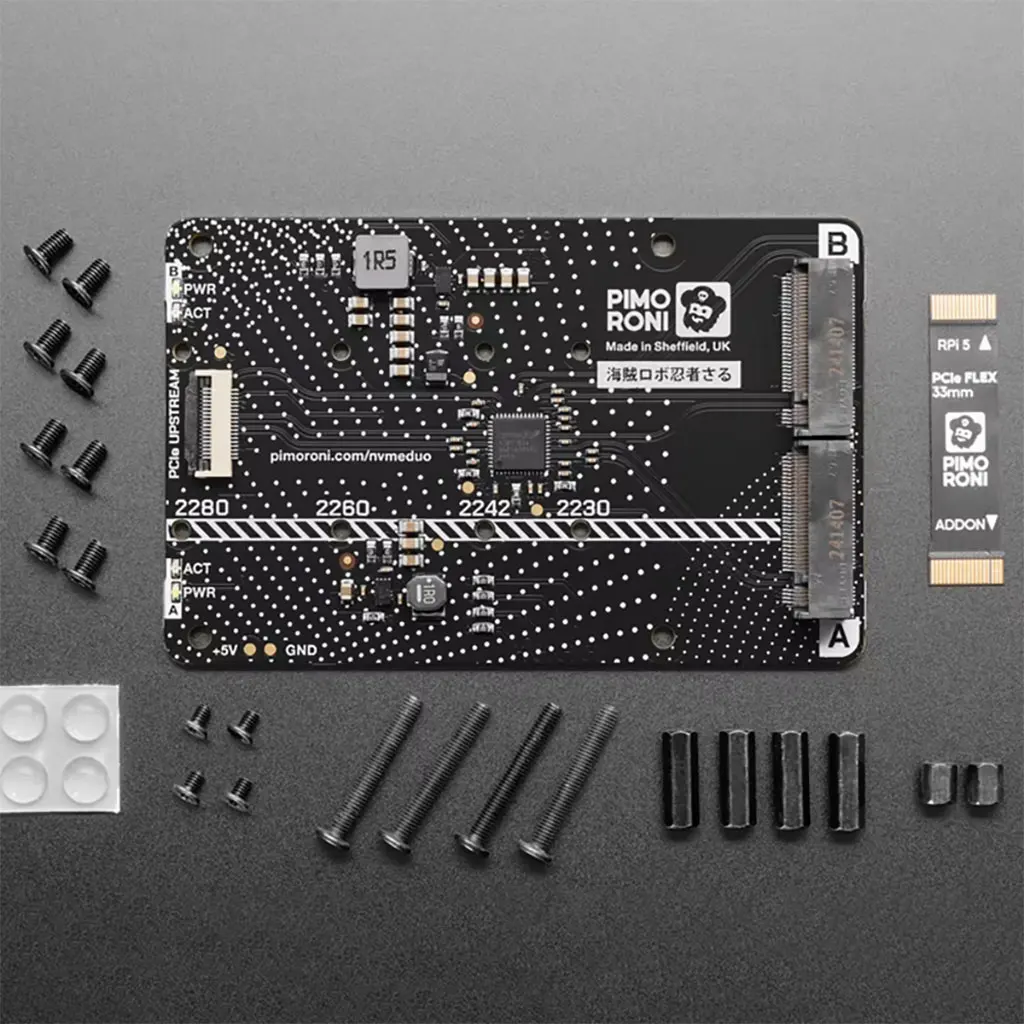 Pimoroni NVMe Base Duo für Raspberry Pi 5 5969 PIM704 Dual-Port NVMe – Bild 5