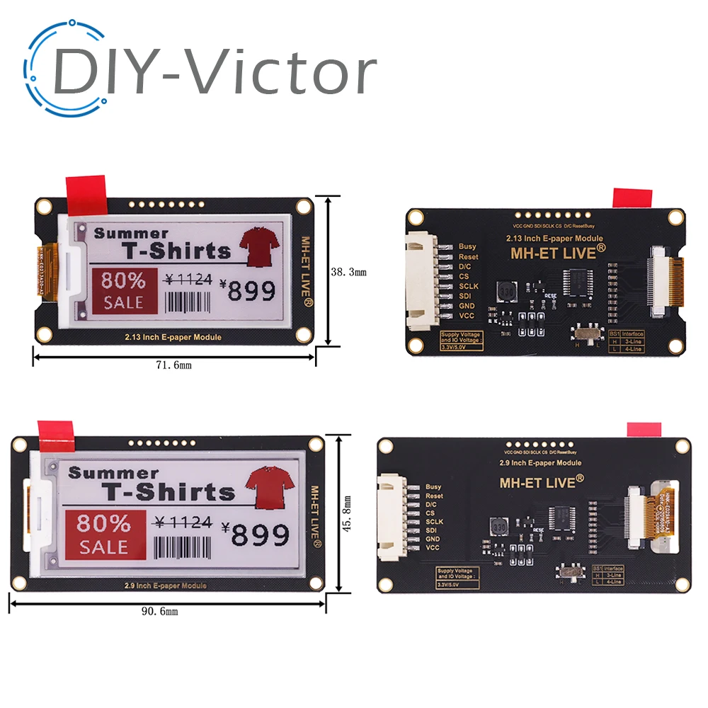 2.9 "2,9 Inch Epaper Modul E-papier E-Tinte EInk Display Bildschirm – Bild 2