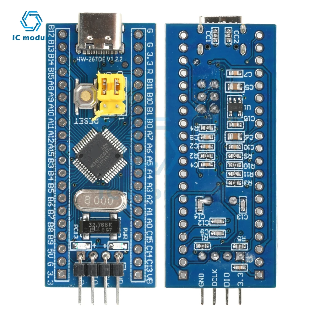STM32F103C8T6 STM32 Minimum System Development Board Learning Core Board mit Typ-C-Anschluss