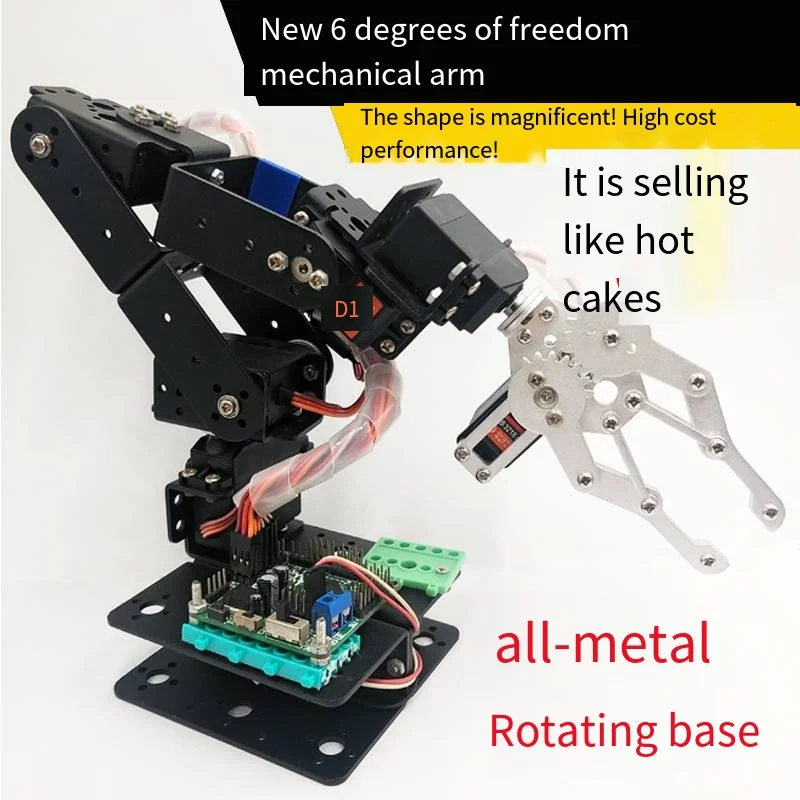 Robotik-Set, pädagogischer Roboter-Manipulator, Metalllegierung, Arduino-Arm-Servo MG996 (6 Stück)