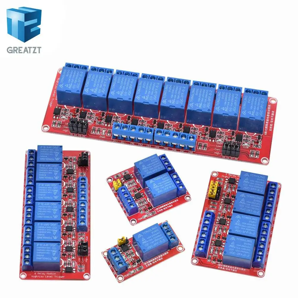 Relaismodul 1 2 4 6 8 Kanal 5V 12V Relaismodul Board Shield mit Optokoppler-Unterstützung High