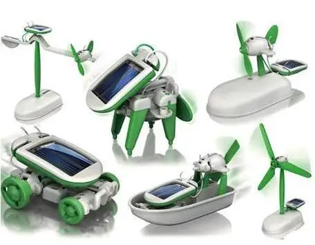 Spielzeug DIY 6 in 1 solar betriebene DIY Roboter Kit pädagogische Elektroauto Jungen Geschenk Spielzeug