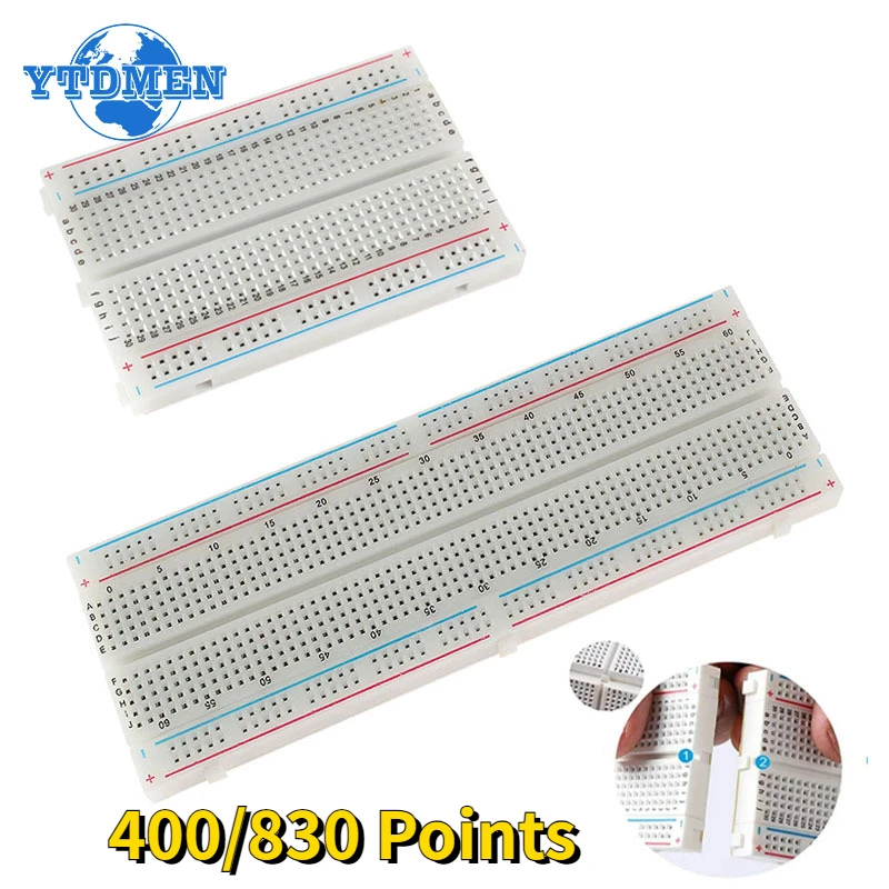 400/830 Punkte Breadboard MB-102 Solderless PCB Test Boards 400 Loch Brot Board MB102 Test Entwickeln DIY