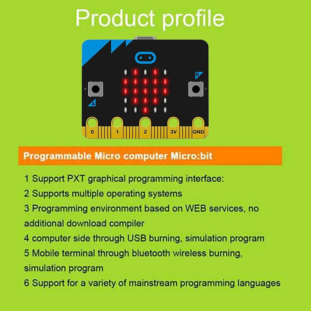 Micro:Bit V1.5 Entwicklungsboard Micro:Bit Smart Car Kit/Qtruck/Python – Bild 5