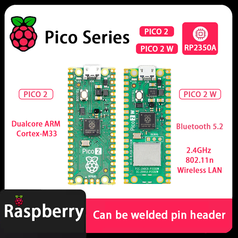 Raspberry Pi Pico Pico 2 Pico W Pico WH Pico H Pico 2 W RP2040 RP2350 – Bild 2