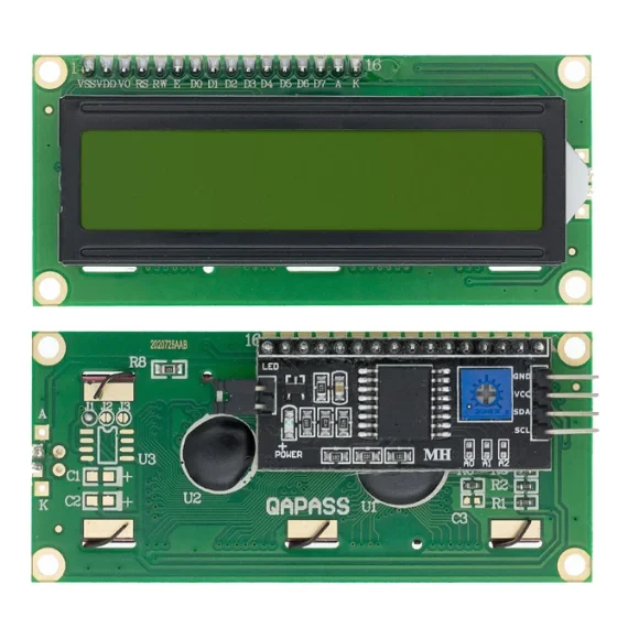 Lcd1602 lcd 5v modul blau/gelber bildschirm grüner bildschirm 16x2 – Bild 3