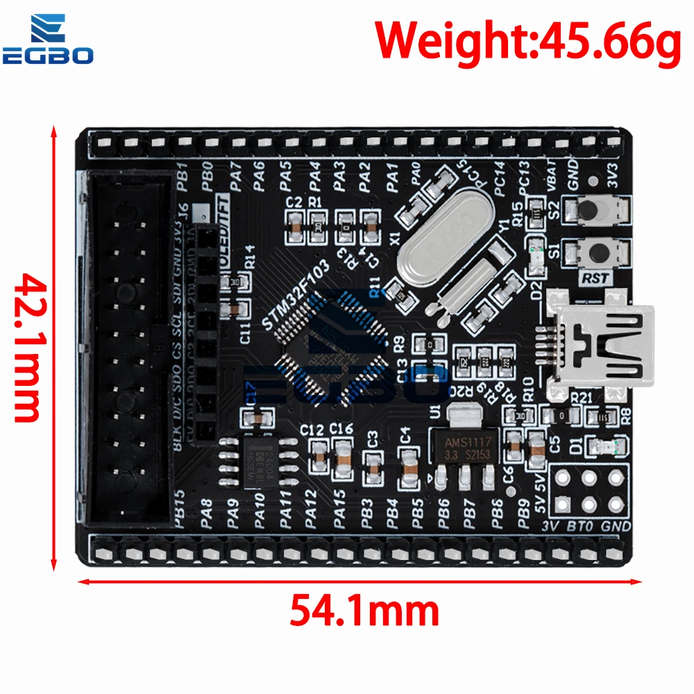 STM32F103C8T6 STM32F103 STM32F1 STM32 Systemplatine Lernplatine – Bild 2