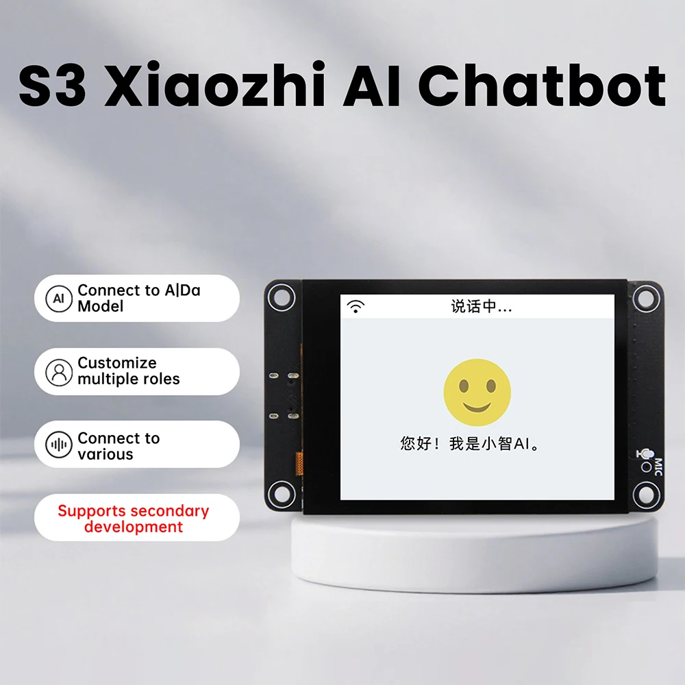 ESP32-S3 Entwicklungsboard mit 2,8-Zoll-Farbbildschirm Dual Core Prozessor WiFi Bluetooth AI Smart Display