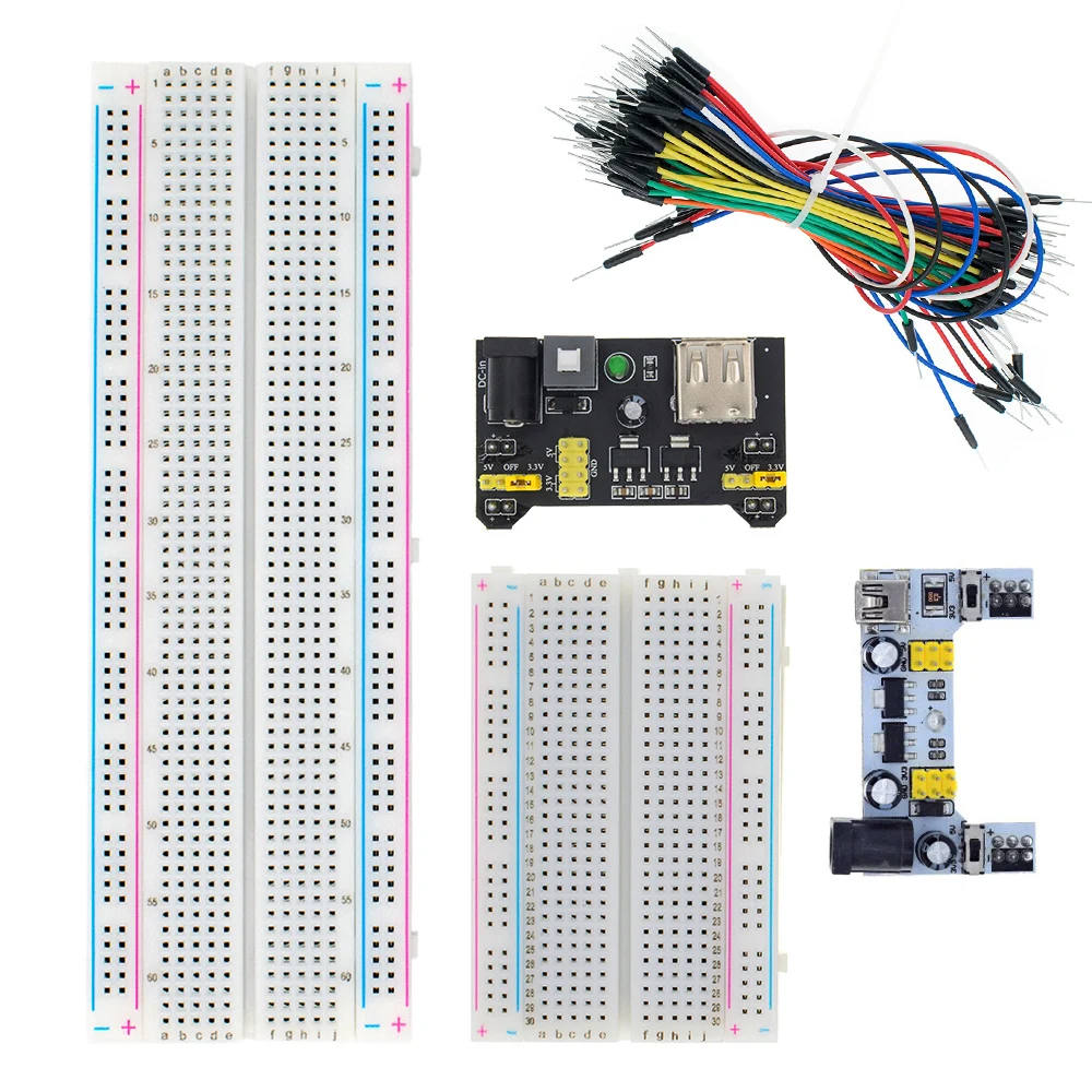 MB-102 MB102 Breadboard 400 830 Point Solderless PCB Bread Board Test Develop Dupont Line DIY für Arduino