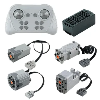 Power Functions Bausteine-Set 8-Wege Programmierbarer APP-Fernbedienungs-Motorkit mit Wiederaufladbarem Akku