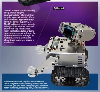 Plastik-Raupenfahrwerk für Smart-Roboter-Autos - RC DIY Panzerplattform mit 2 Motoren & Ketten