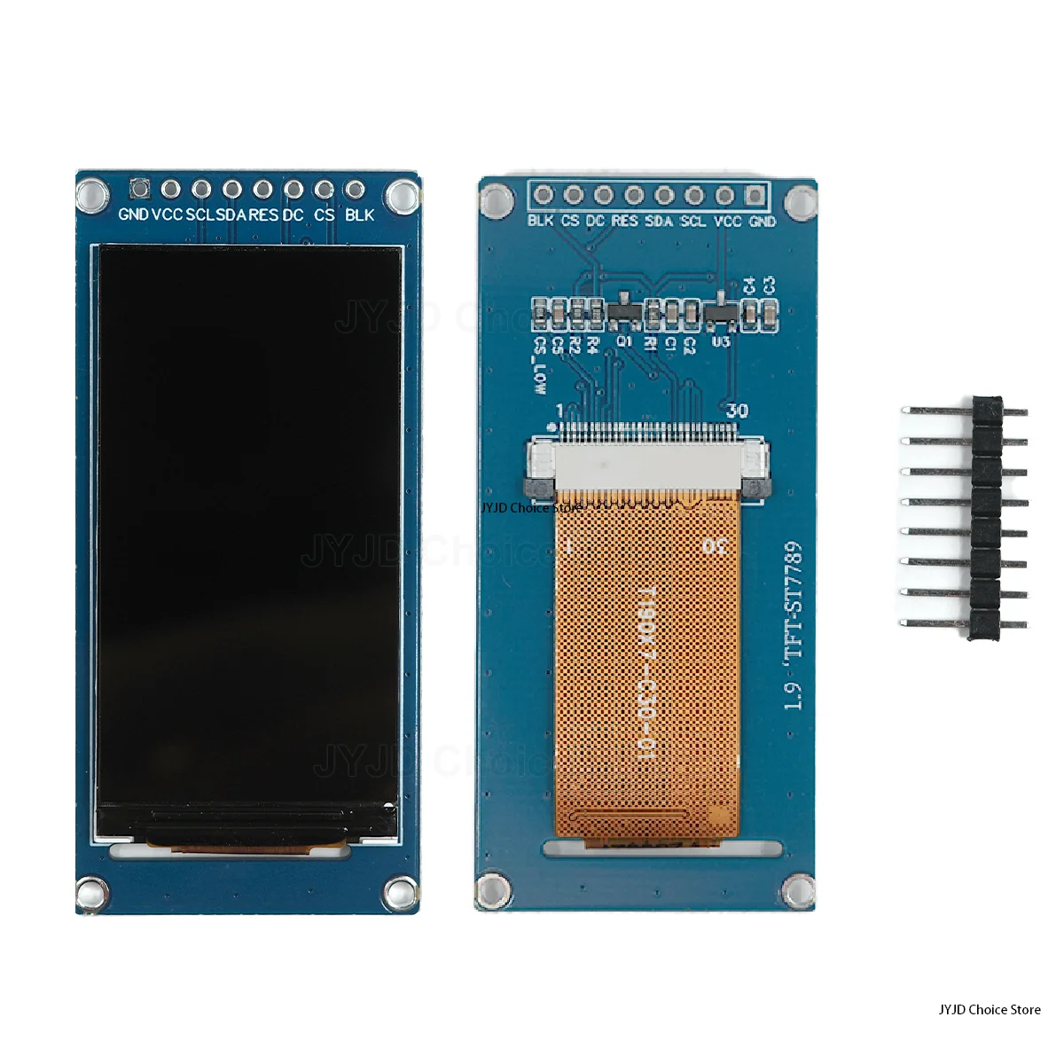 1,9 Zoll IPS Vollwinkel-TFT-Display LCD-Bildschirm Farbdisplaymodul SPI Serieller Port High-Definition 170x320