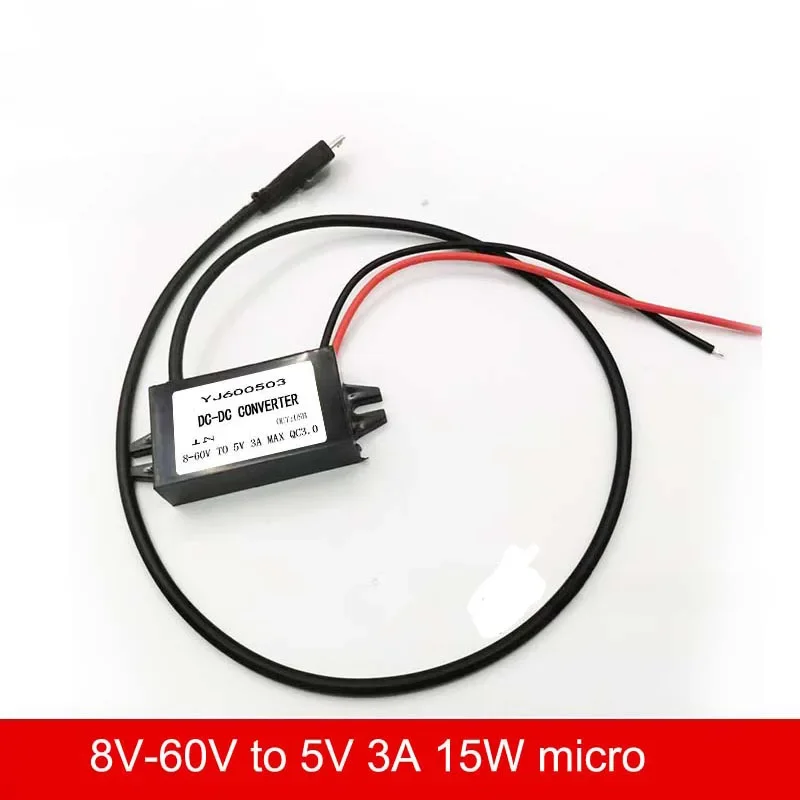 8V-60V zu 5V 3A 15W USB Auto Telefon Schnell Ladung Step Down – Bild 5