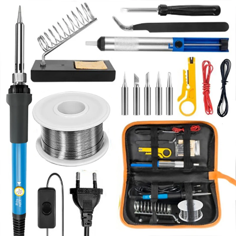 220V 60W Lötkolben Kit einstellbare Temperatur 15 in 1 Werkzeugs atz – Bild 2